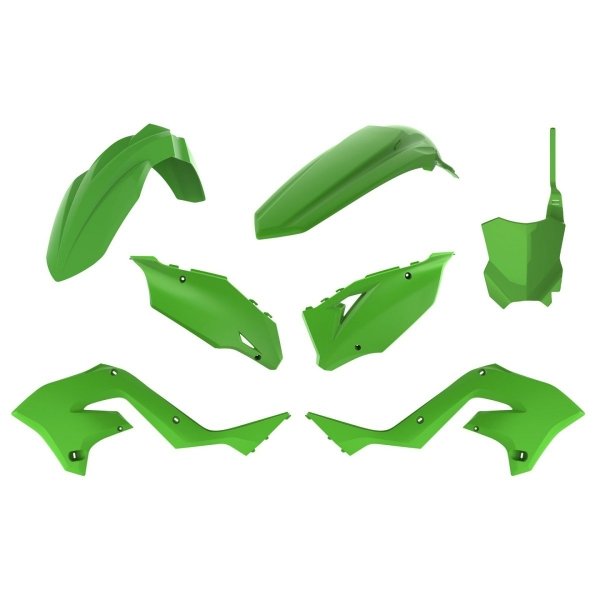 POLISPORT KOMPLET PLASTIKÓW KAWASAKI KX 125/250 '01-'08 (RESTYLING NA KXF 450 '22) KOLOR ZIELONY OEM