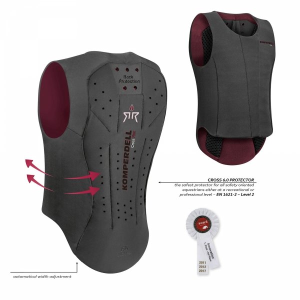 KOMPERDELL Kamizelka ochronna jeździecka Ballistic Champion Junior black-burgundy  rozm.140