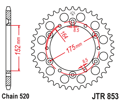 DID JT zestaw napędowy Yamaha WR400 F (98)