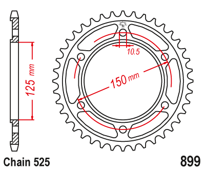 PBR Zębatka Tylna Do Husqvarna FC 350 (14-20) , 38 zębów