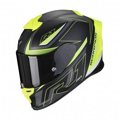 SCORPION KASK EXO-R1 AIR GAZ MAT BK-NEON-YEL