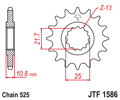 DID JT zestaw napędowy Yamaha TRX850  (96-00)