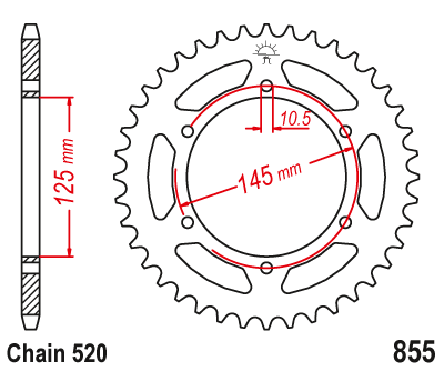 Zębatka Tylna Do Yamaha XTZ 750 H Super Tenere (89-97) , 48 zębów