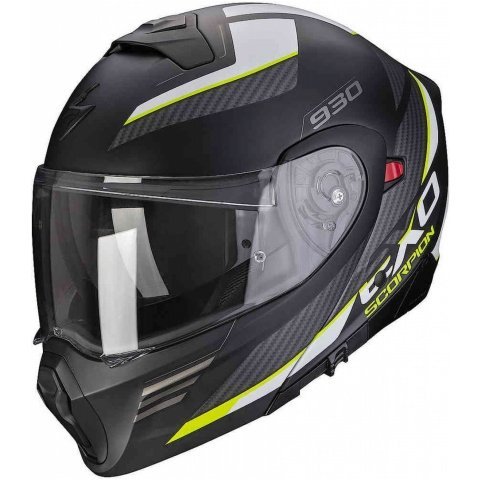 SCORPION KASK EXO-930 NAVIG MAT BK-NEON YEL