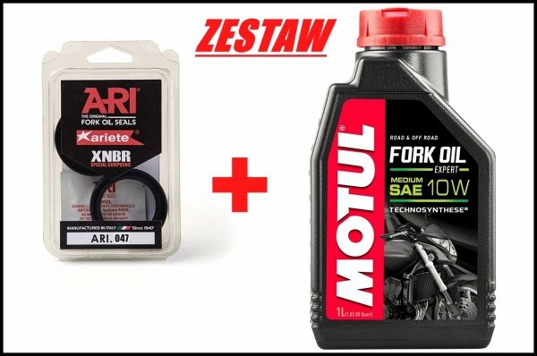 ARIETE USZCZELNIACZE OLEJOWE PRZEDNIEGO ZAWIESZENIA + OLEJ / SUZUKI SFV650 Gladius 09'