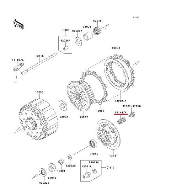 NEWFREN Sprężyny Sprzęgłowe 6 SZT. SUZUKI GS 750 (77-83)