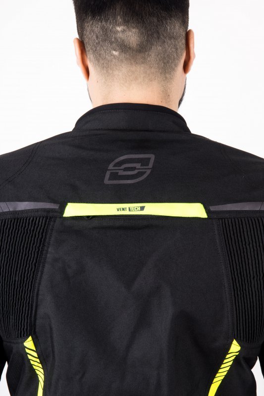 KURTKA TEKSTYLNA OZONE DELTA IV BLACK/FLUO YELLOW L