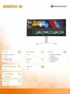Monitor 38WP85C-W 37.5 cala QHD+ UltraWide 21:9 FreeSync