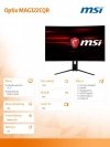 Monitor Optix MAG322CQR 31.5 cala Curve/LED/QHD/Non-Touch/Czarny