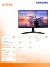 Monitor 27 cali LF27T700QQUXEN IPS 2560x1440 WQHD 16:9 1xDP/2xHDMI 5 ms (GTG) płaski