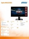 Monitor 24.5 cali Optix MAG251RX FLAT/LED/FHD/NonTouch/czarny