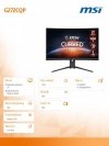 Monitor gamingowy 27 cali G272CQP VA Zakrzywiony/LED/WQHD/170Hz