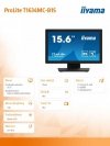 Monitor 15.6 cala T1634MC-B1S IPS,poj.10pkt.450cd,IP65,7H,VGA,HDMI,DP