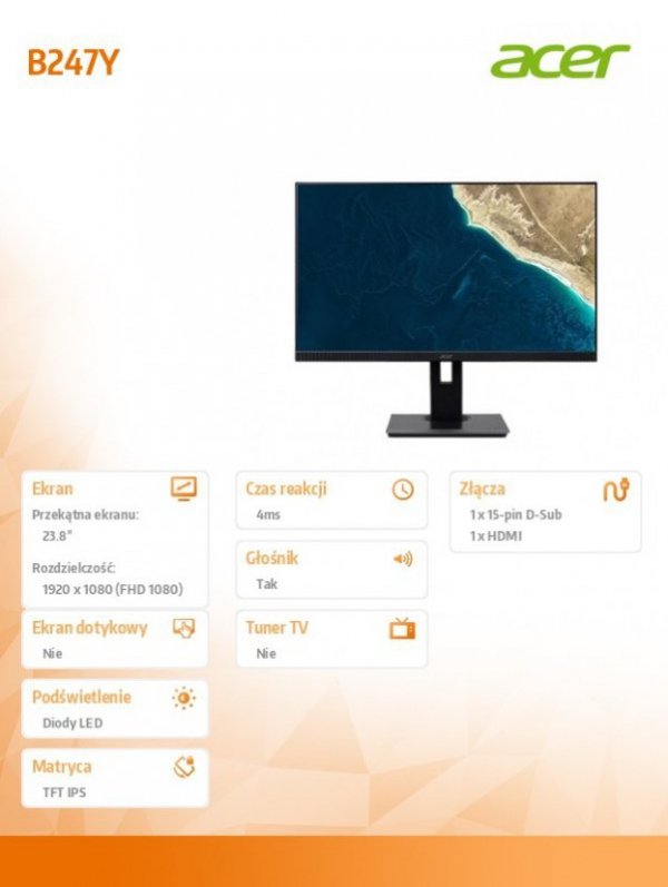 Monitor 24 cale B247Y bmiprx