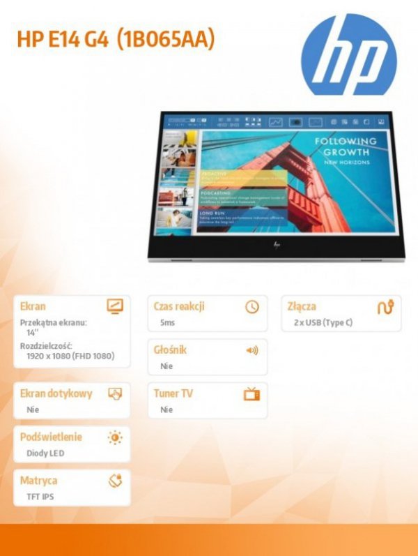 Monitor przenośny E14 G4  1B065AA