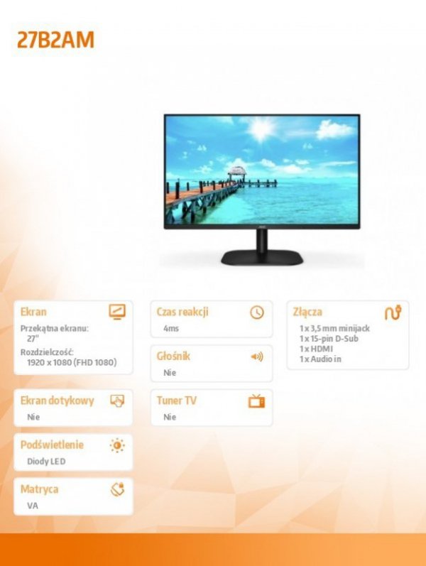 Monitor 27B2AM 27 cali VA HDMI