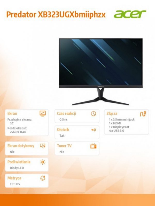 Monitor 32 cale Predator XB323UGXbmiiphzx