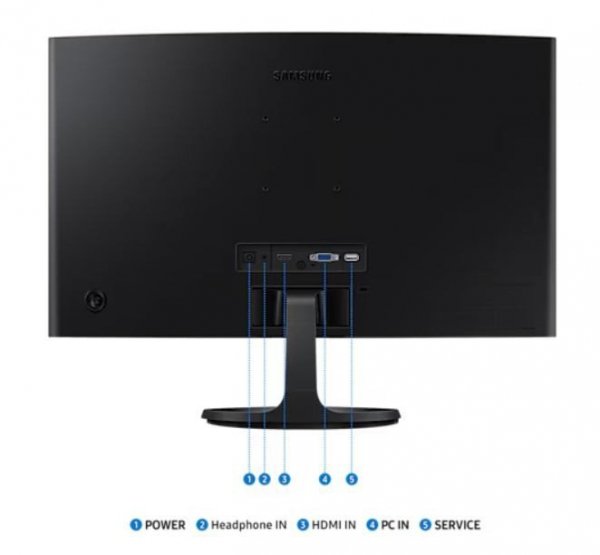 Monitor 24 cale S36GD VA 1920x1080 FHD 16:9 1xD-sub 1xHDMI 4 ms 100Hz zakrzywiony  1800R 2Yd2d (LS24D360GAUXEN)