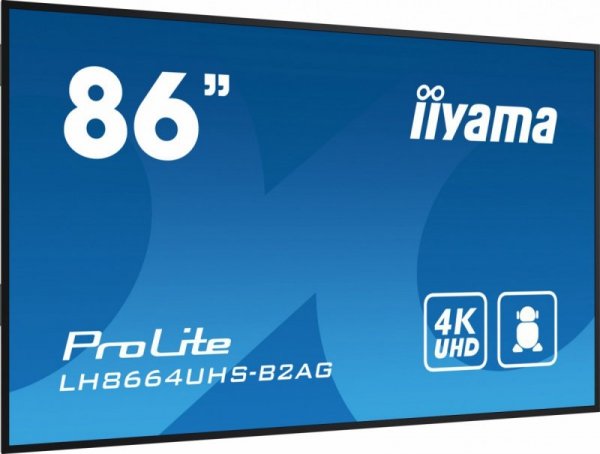 Monitor 86 cali LH8664UHS-B2AG,24/7,IPS,ANDROID.11,4K,3xHDMI,RJ45,    2xUSB,WiFi