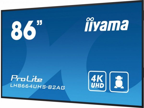 Monitor 86 cali LH8664UHS-B2AG,24/7,IPS,ANDROID.11,4K,3xHDMI,RJ45,    2xUSB,WiFi
