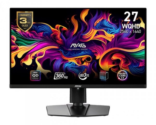 Monitor 26.5 cala MAG 271QPX QD-OLED LED/WQHD/FLAT/360Hz/czarny