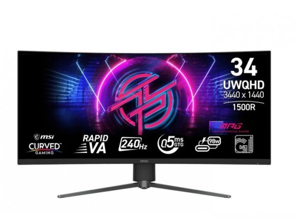 Monitor MPG 346CQRF X24 34 cale/LED/WQHD/Curve/240Hz/Black