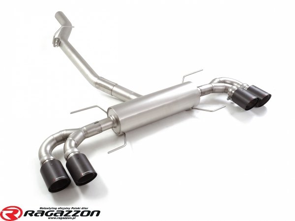 Tłumik końcowy Alfa Romeo Giulia 2.0 Quadrifoglio style RAGAZZON CARBON 4x100mm sportowy wydech