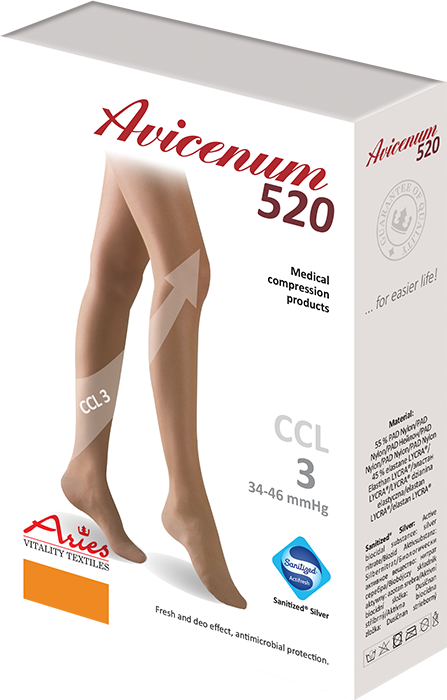 ARIES Pończochy przeciwżylakowe III stopnia ucisku AVICENUM 520(34-46 mmHg)