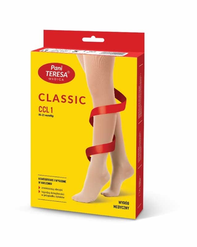 PANI TERESA CLASSIC Rajstopy przeciwżylakowe męskie 1 stopnia kompresji
