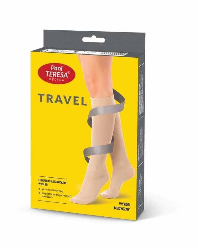 PANI TERESA TRAVEL Skarpety medyczne damskie o zmiennym stopniu ucisku