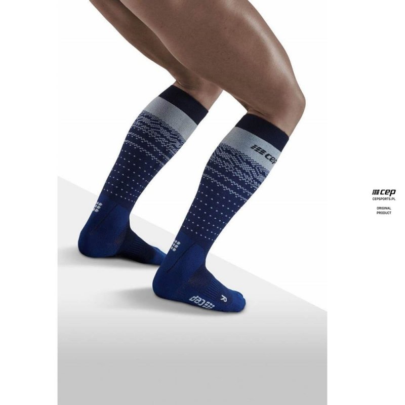 CEP Podkolanówki kompresyjne SKI THERMO MERINO  dla narciarzy (20-30mmHg)