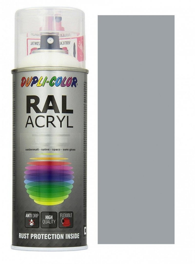  Motip lakier szary okienny farba połysk 400 ml akrylowy acryl szybkoschnący RAL 7040