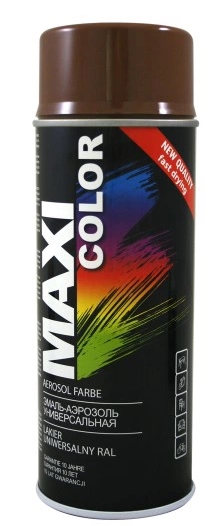 Brązowy mahoń lakier farba spray maxi RAL 8016 emalia uniwersalna 400 ml 
