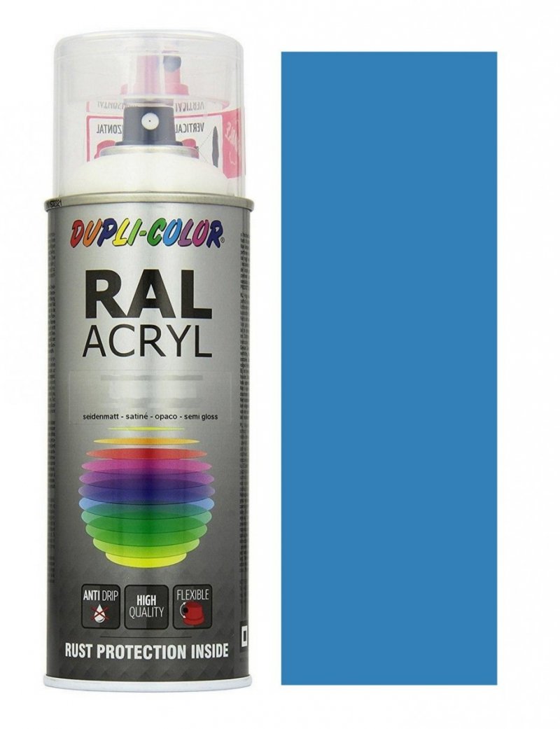 MOTIP lakier niebieski jasny farba połysk 400 ml akrylowy acryl szybkoschnący RAL 5012