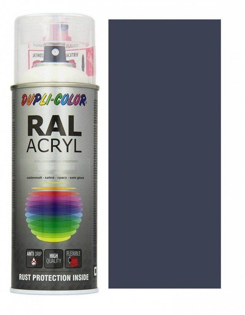Motip lakier szary łupkowy farba połysk 400 ml akrylowy acryl szybkoschnący RAL 7015