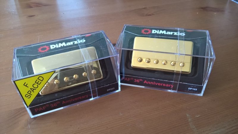 Dimarzio PAF 36 th Anniversarry Neck + Bridge GOLD