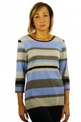 Bluzka w paski rękaw 3/4, Kreator Studio Mody r.42