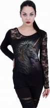Celtic Unicorn - Lace One Shoulder Spiral