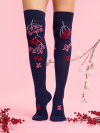 Pink & Red Geranium - Knee Socks