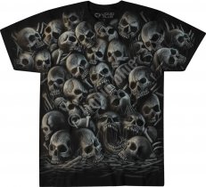 All Over Skulls - Liquid Blue