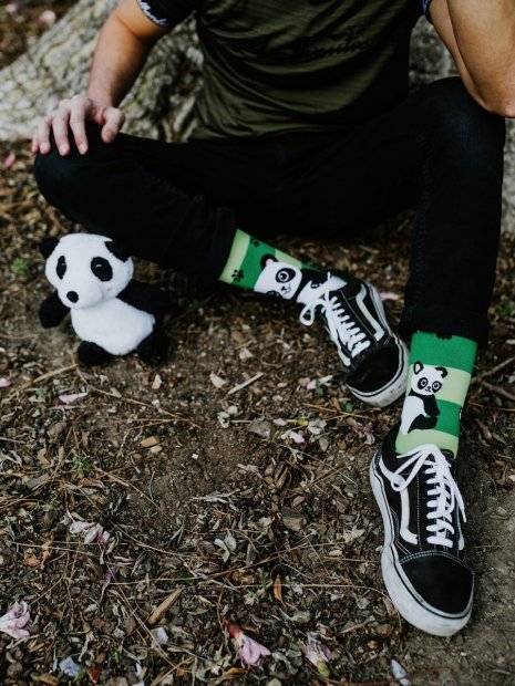 Panda a Pruhy - Ponožky Good Mood