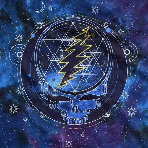 Gratefull Dead Mystical Stealie - Liquid Blue