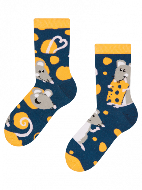 Mouse &amp; Cheese - Junior Socks - Good Mood