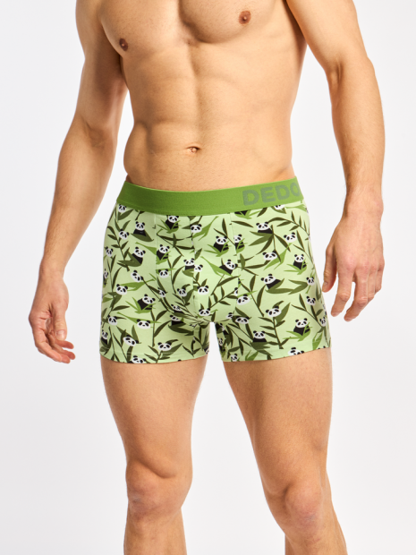 Pandas and Bamboo - Mens Fitted Trunks - Good Mood