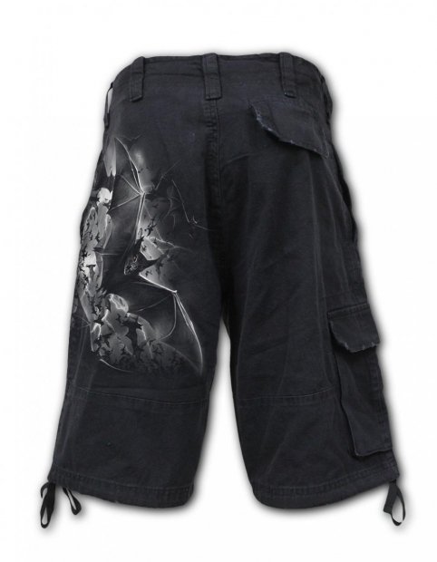 Bat Curse - Cargo Shorts Denim Spiral