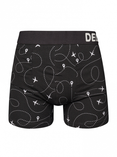 Plane Route - Mens Fitted Trunks - Good Mood