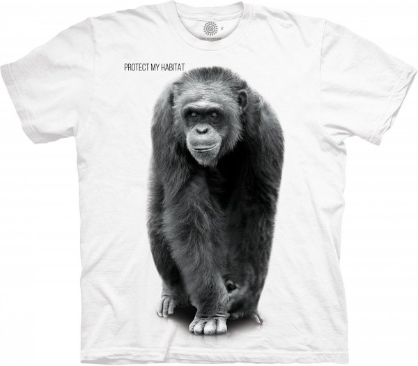 Chimp Protect My Habitat White - The Mountain