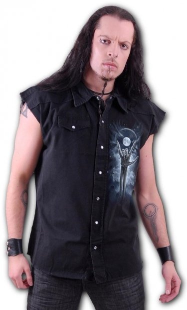 Grim Rocker - Sleeveless Denim Spiral