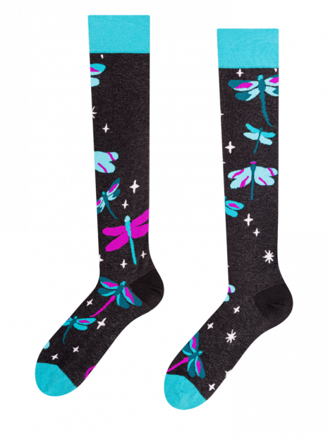 Dragonflies at Night - Knee High Socks
