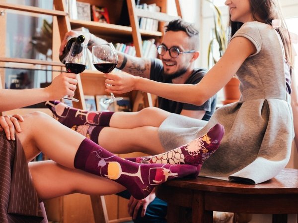 Red Wine - Socks Good Mood